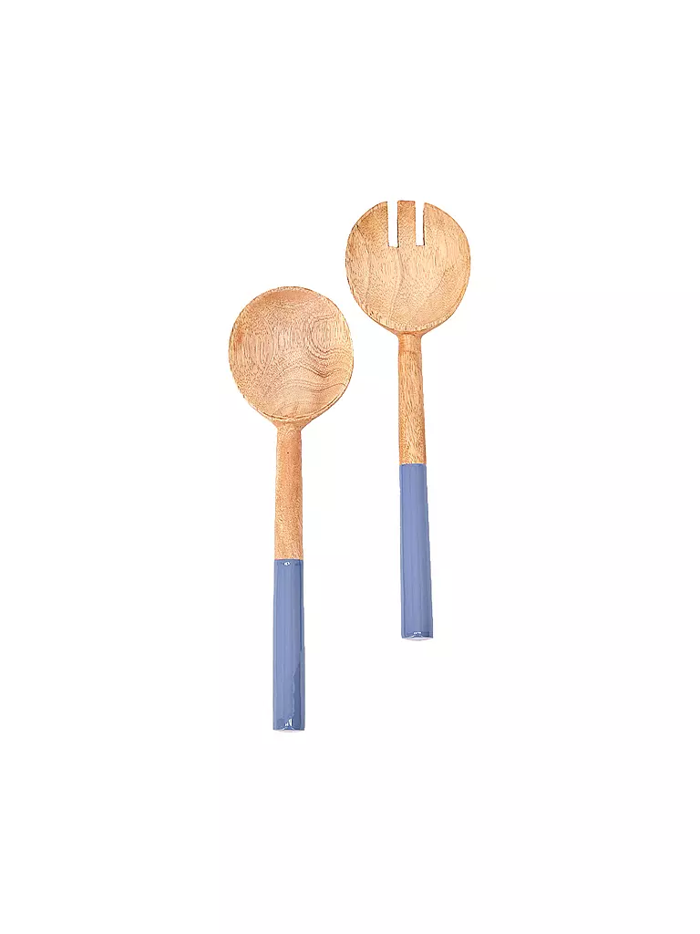 FYNCH HATTON | Salatbesteck 2tlg. KISHA Dove Blue  | hellblau