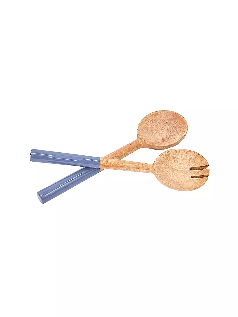 FYNCH HATTON | Salatbesteck 2tlg. KISHA Dove Blue  | hellblau