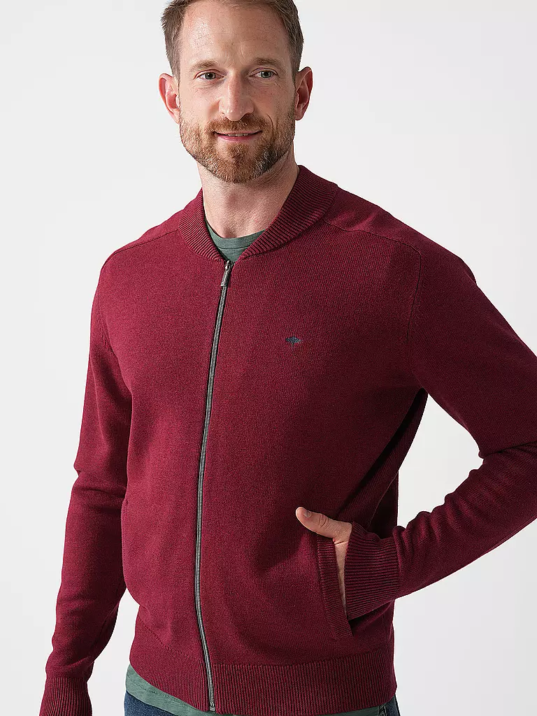 FYNCH HATTON | Strickjacke | dunkelrot