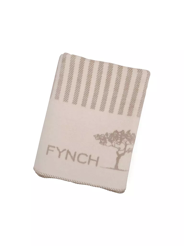 FYNCH HATTON | Wohndecke 150x210cm KOMBERS STRIPED | hellgrau