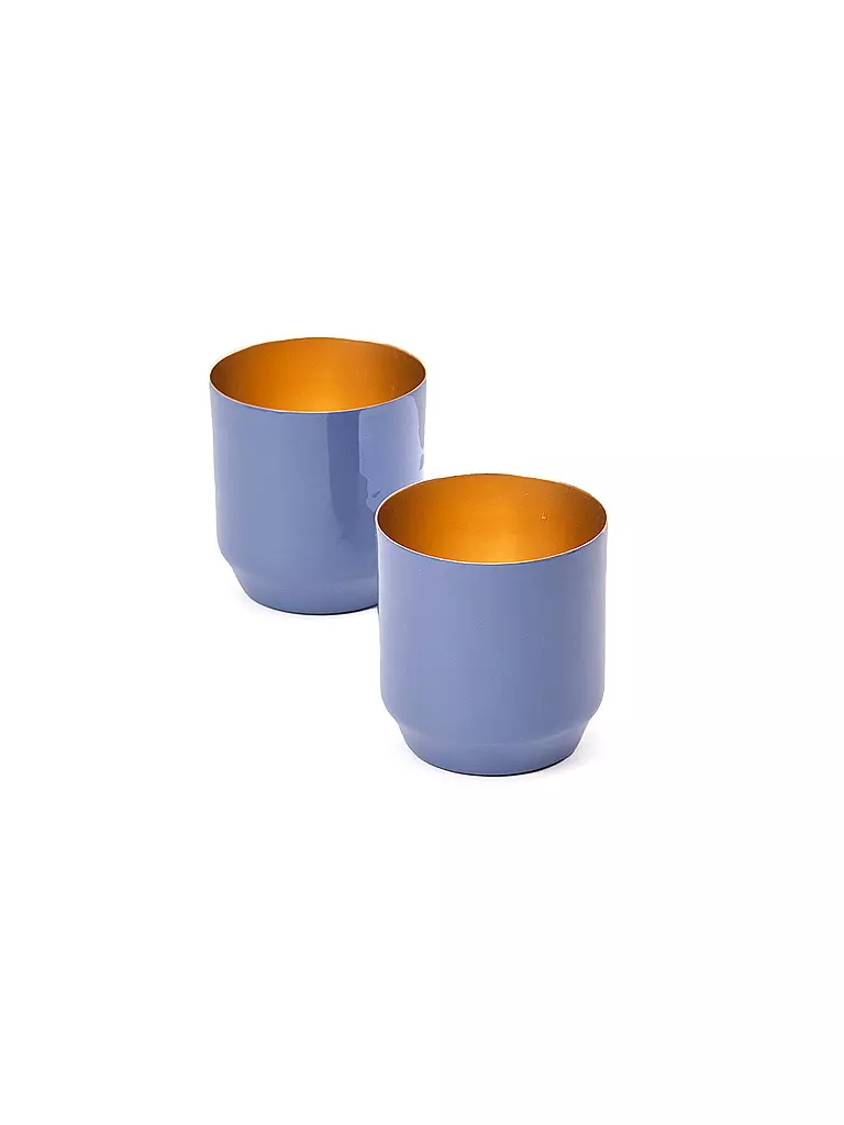FYNCH-HATTON |   Teelichthalter DANYO Dove Blue  | hellblau