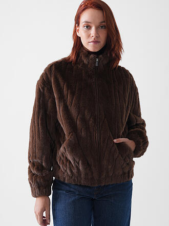 FYNCH-HATTON | Jacke in Felloptik 