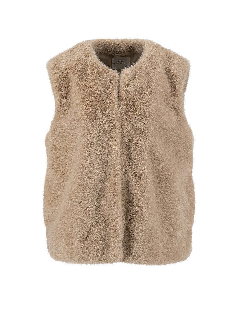 FYNCH-HATTON Gilet in Felloptik beige | 34