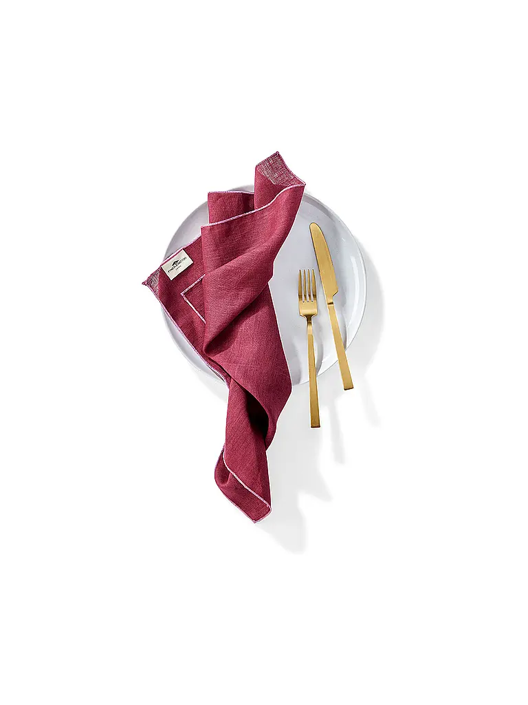 FYNCH-HATTON | Leinen-Servietten 4-tlg LUMO Berry  | beere