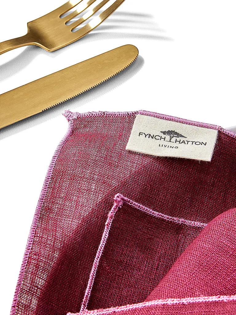 FYNCH-HATTON | Leinen-Servietten 4-tlg LUMO Berry | 