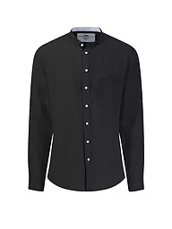 FYNCH-HATTON | Leinenhemd Casual Fit | Schwarz