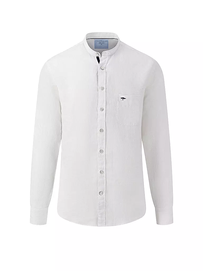 FYNCH-HATTON | Leinenhemd Casual Fit | weiss