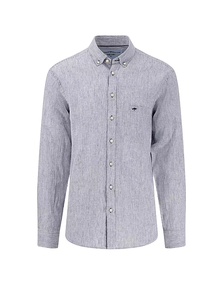 FYNCH-HATTON | Leinenhemd Casual Fit | blau