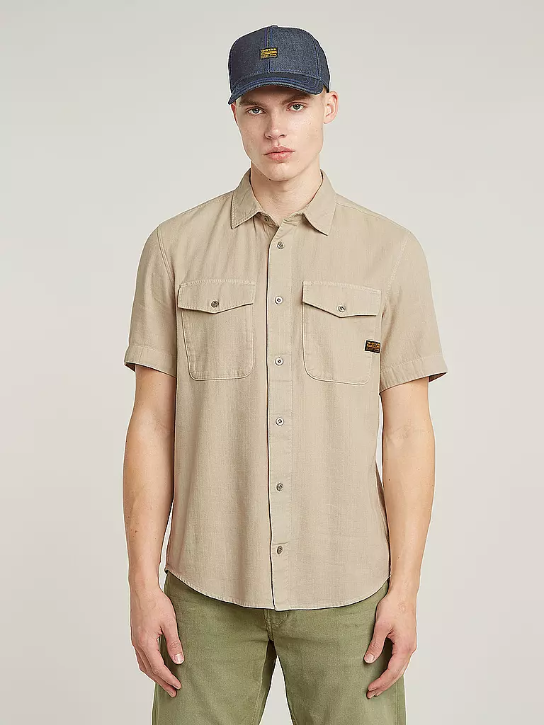 G-STAR RAW | Hemd Slim Fit  | beige