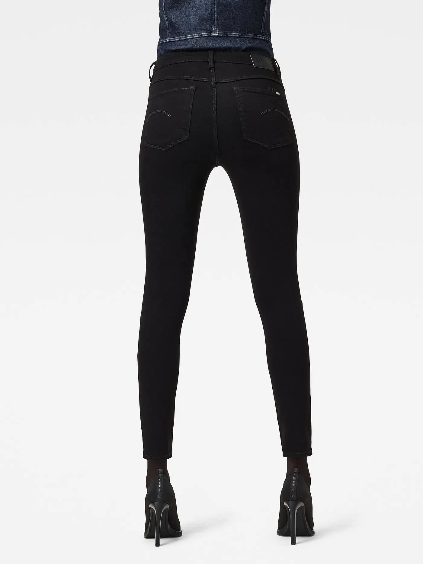 G-STAR RAW | Highwaist Jeans Skinny Fit 3301 | schwarz