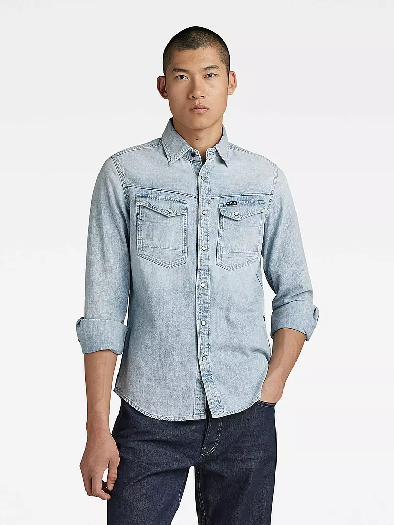 G-STAR RAW | Jeanshemd  | hellblau