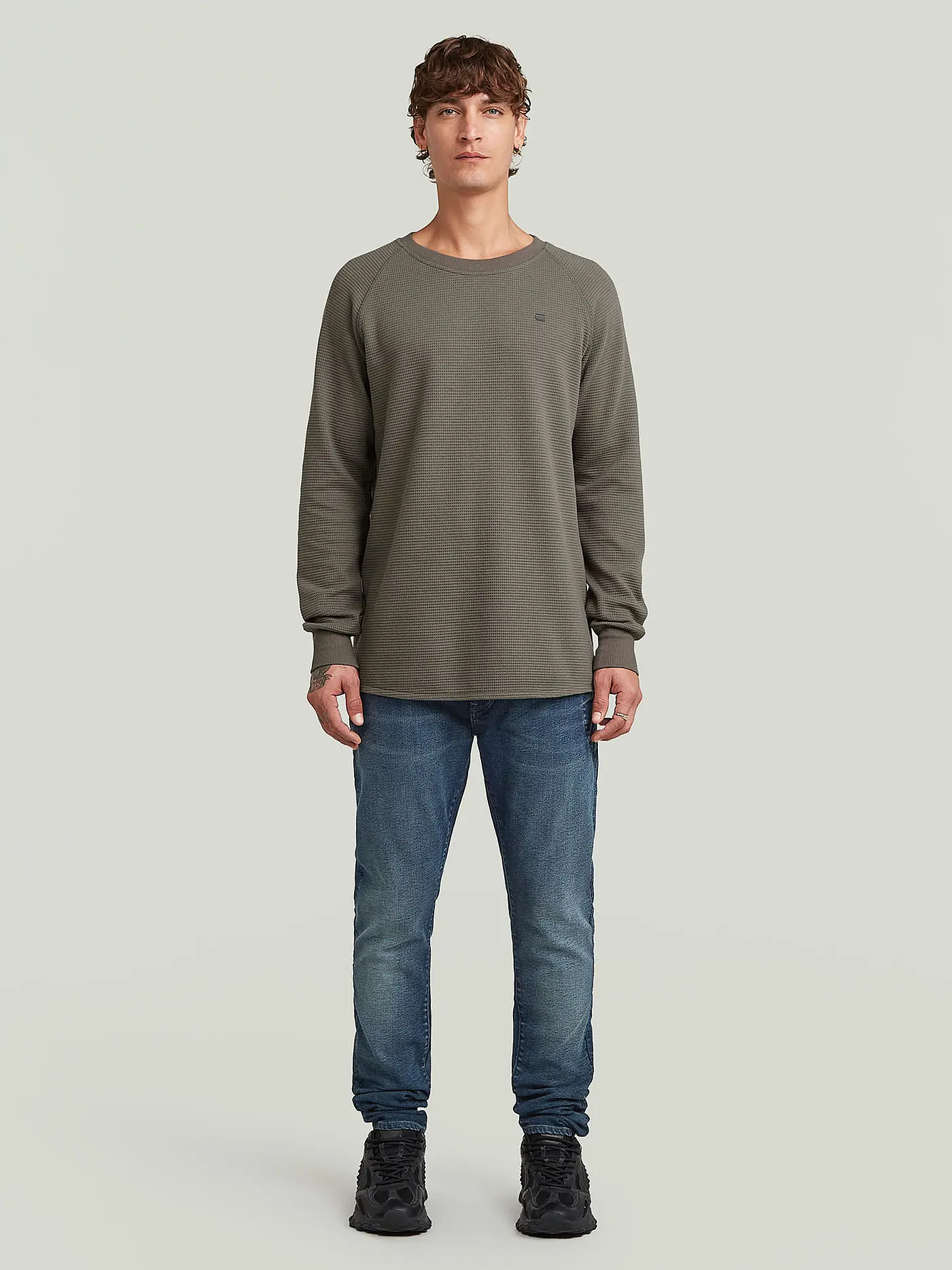 G-STAR RAW | Sweater JIRGI R T L S  | hellgrau