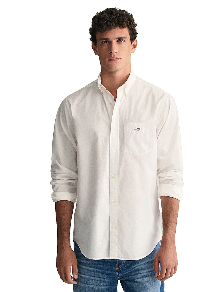 GANT Hemd Regular Fit weiss | L