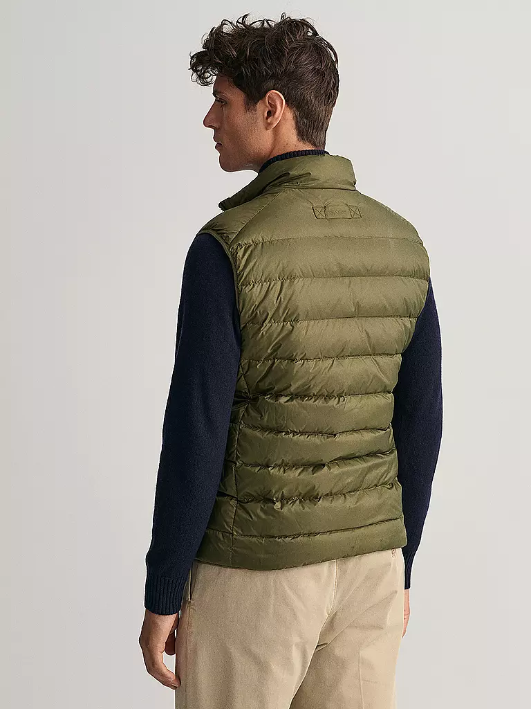 GANT | Daunensteppgilet | dunkelgrün
