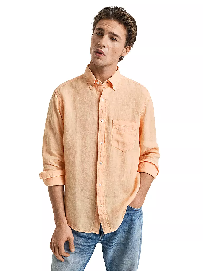 GANT | Leinenhemd Regular Fit  | orange