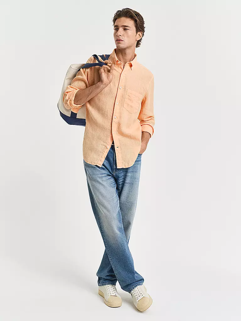 GANT | Leinenhemd Regular Fit  | orange
