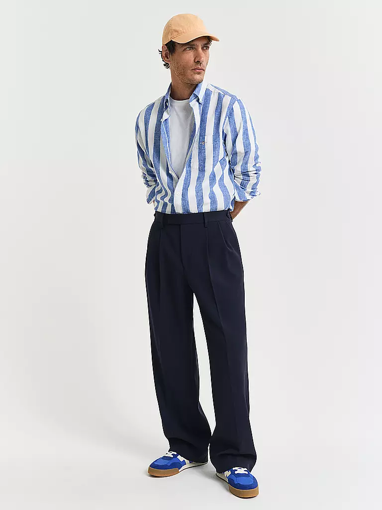 GANT | Leinenhemd Regular Fit  | blau