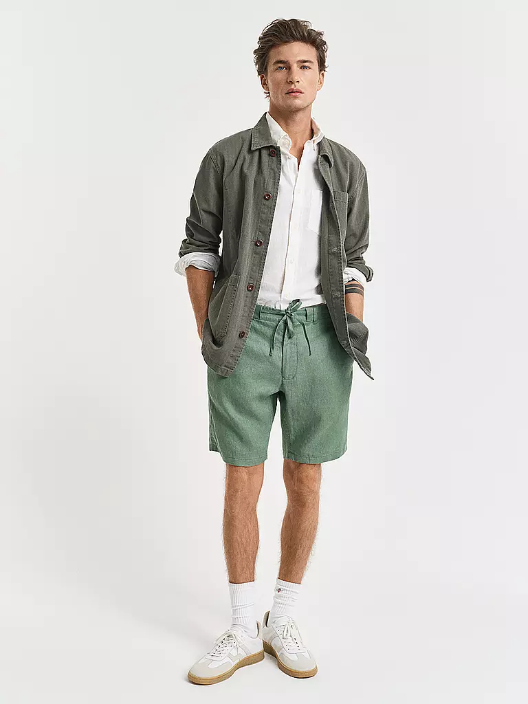 GANT | Leinenshorts  | olive