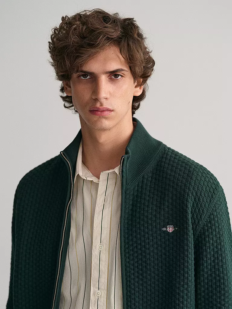 GANT | Strickjacke | dunkelgrün