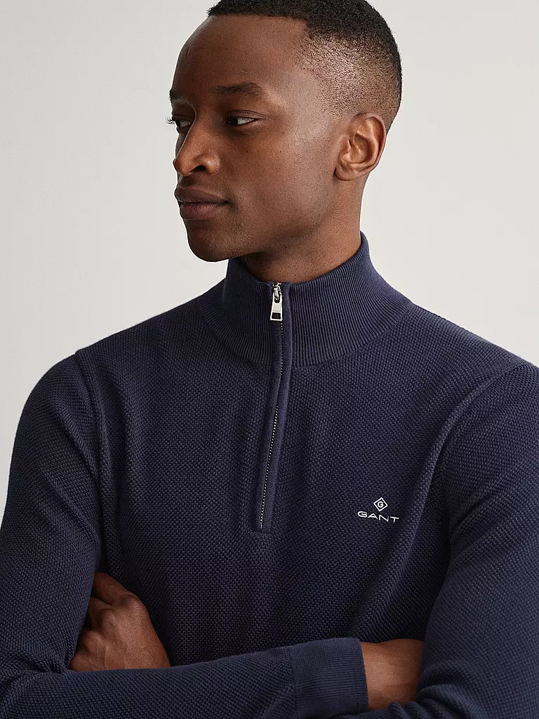 GANT | Troyer Pullover  | dunkelblau