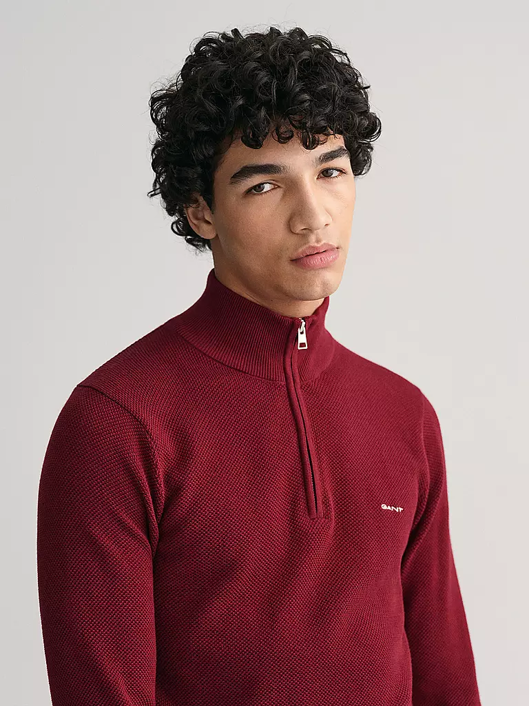 GANT | Troyer Pullover | dunkelrot