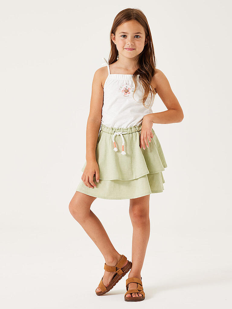 Mädchen Mit Schwarzen Haaren Und Weißem Kleid GARCIA Mädchen Kleid olive