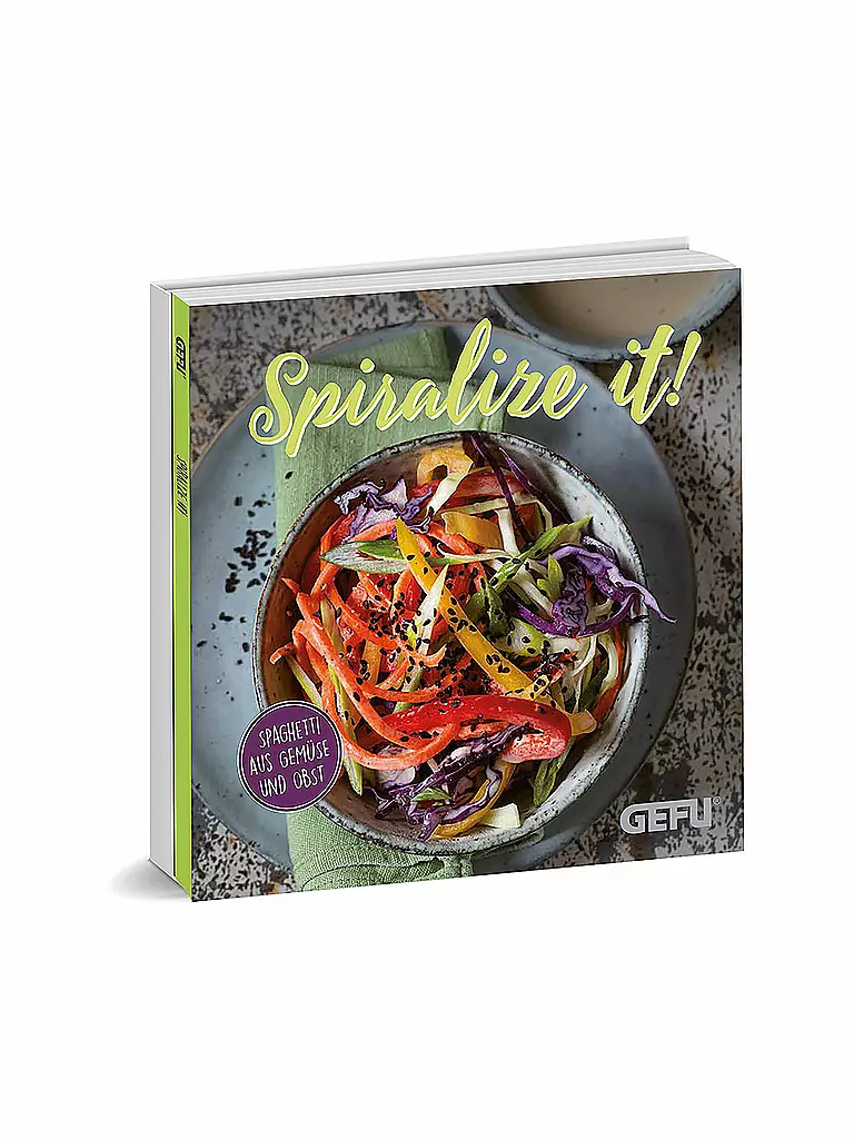 GEFU | Spiralschneider SPIRALFIX® + Kochbuch "SPIRALIZE IT" Set | keine Farbe