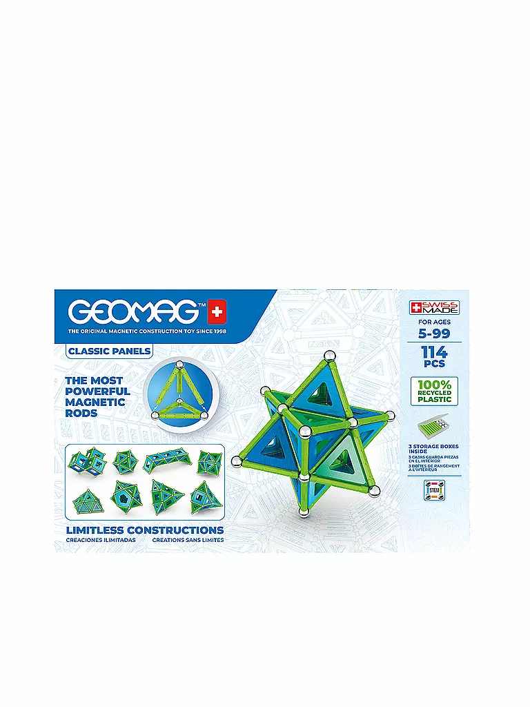 GEOMAG | Geomag Classic Panels Green Line 114 teilig | keine Farbe