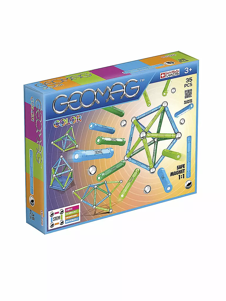 GEOMAG | Konstruktionsspielzeug Color 35-tlg. | transparent