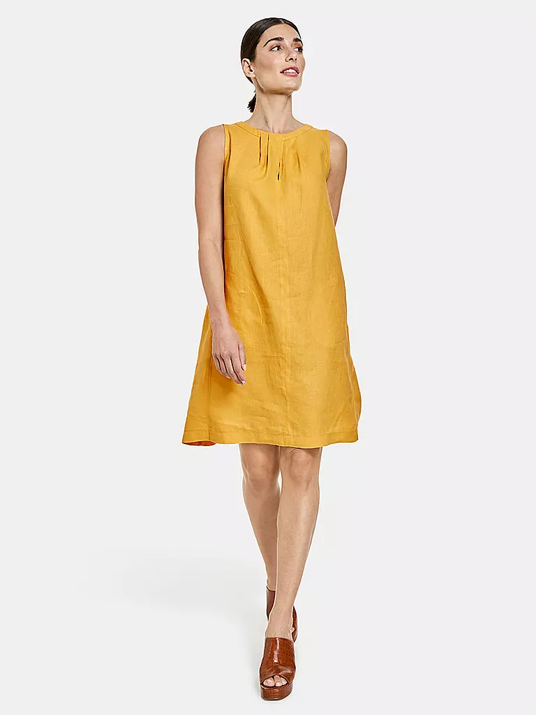 GERRY WEBER | Leinenkleid  | gelb