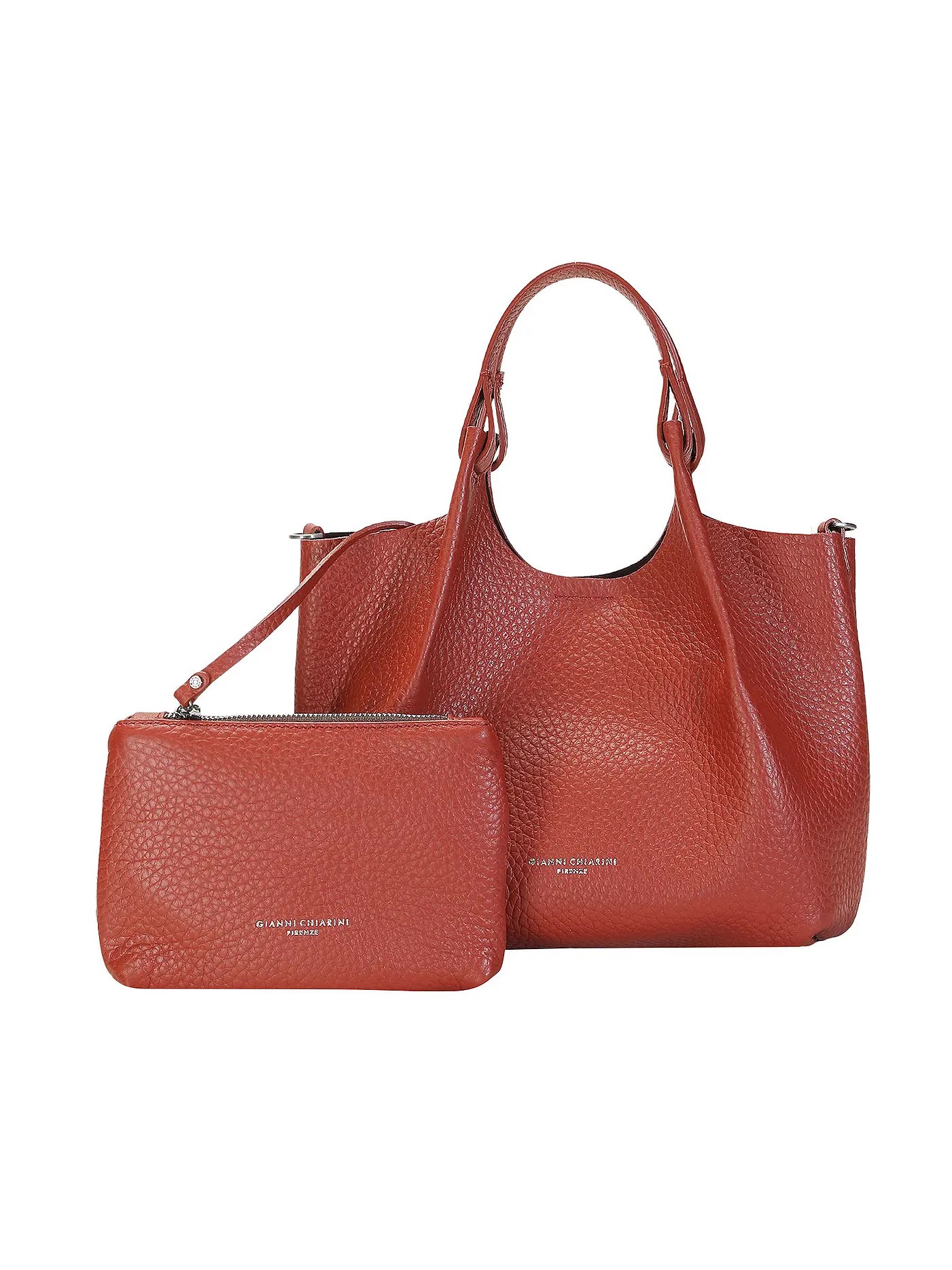 GIANNI CHIARINI | Ledertasche - Hobo Bag DUA  | dunkelrot
