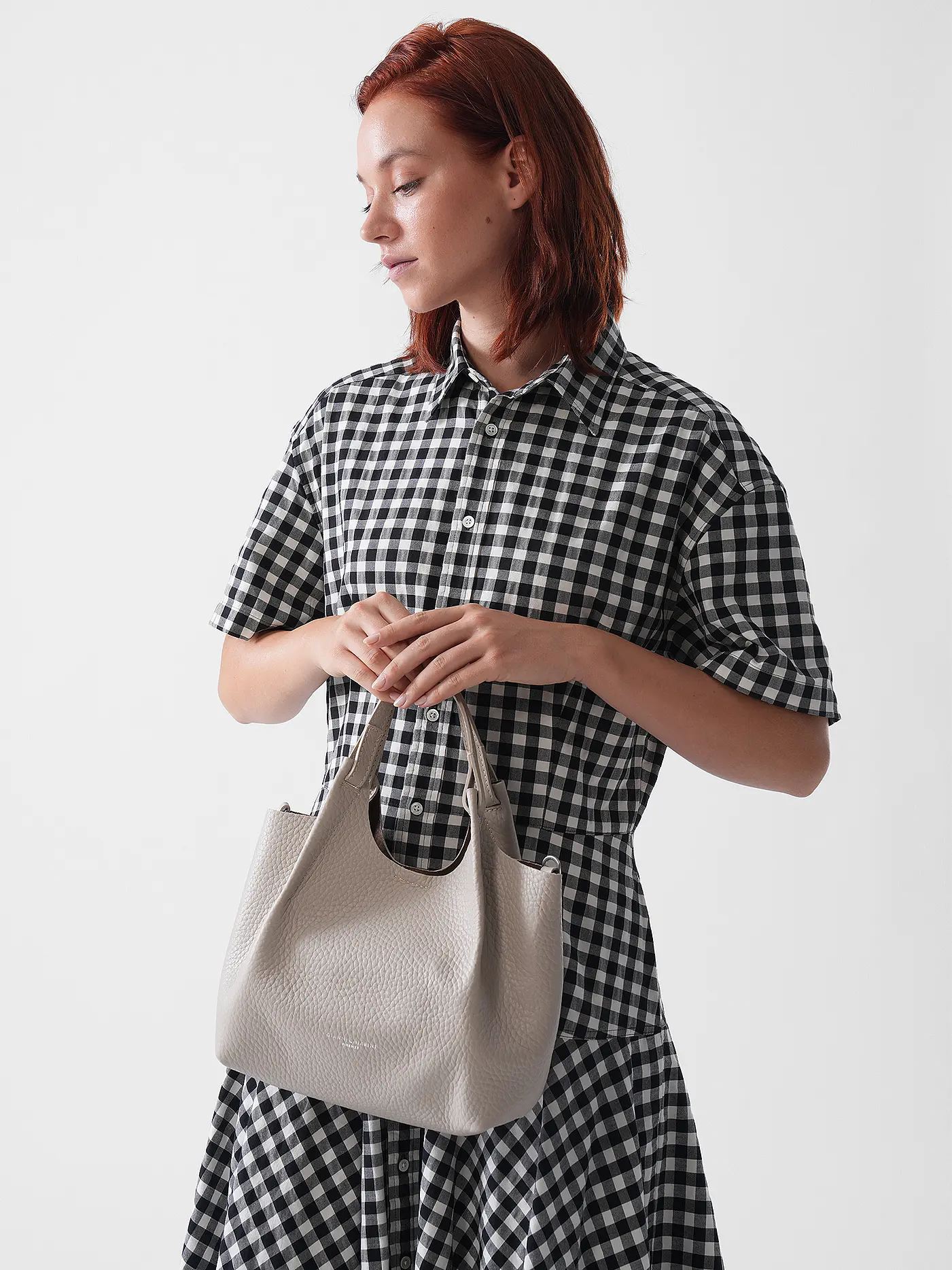 GIANNI CHIARINI | Ledertasche - Hobo Bag DUA  | hellgrau