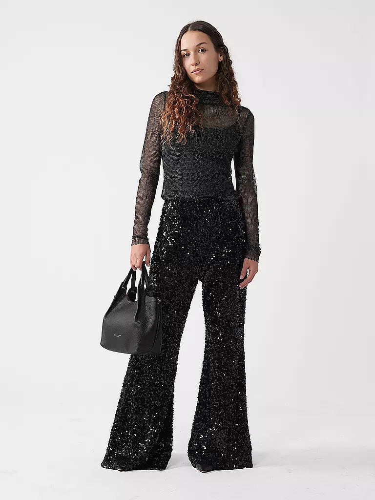 GIANNI CHIARINI | Ledertasche - Hobo Bag DUA  | schwarz