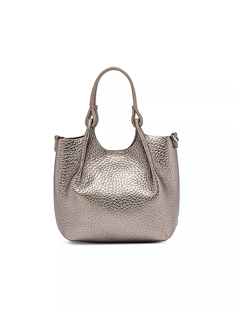 GIANNI CHIARINI | Ledertasche - Hobo Bag DUA Small | silber