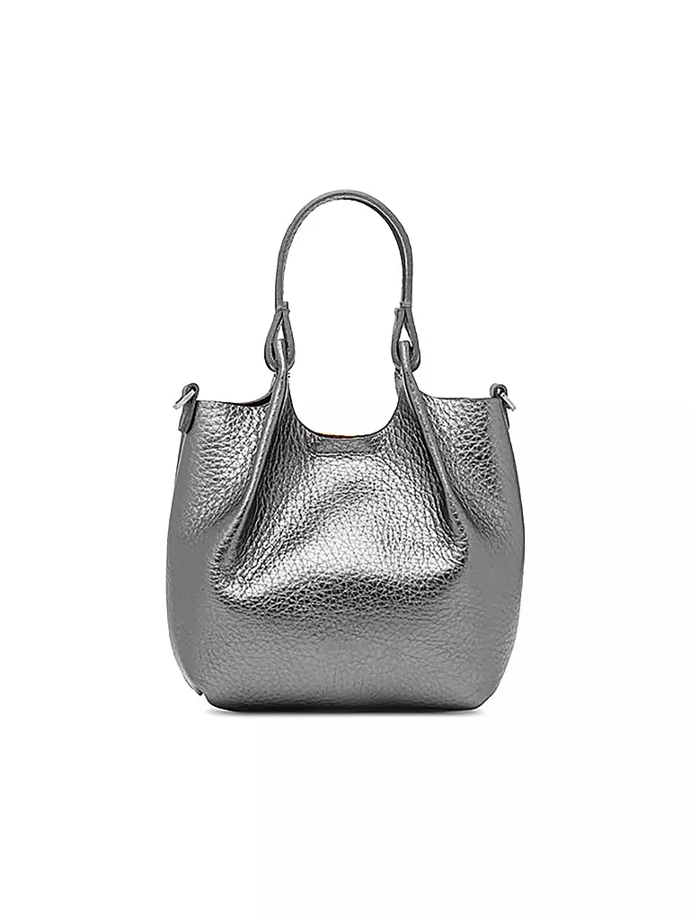 GIANNI CHIARINI | Ledertasche - Hobo Bag DUA Small | silber