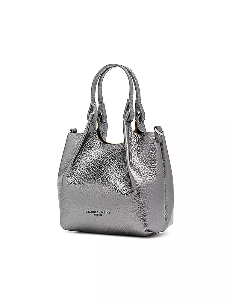 GIANNI CHIARINI | Ledertasche - Hobo Bag DUA Small | silber