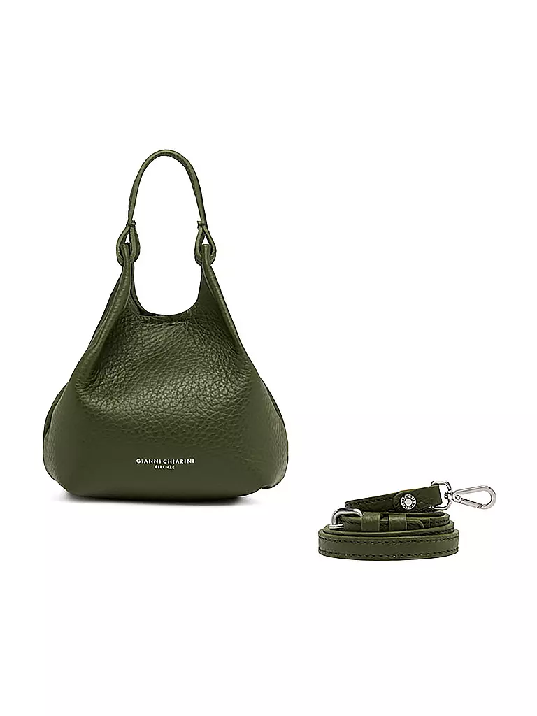 GIANNI CHIARINI | Ledertasche - Hobo Bag DUA Small | olive