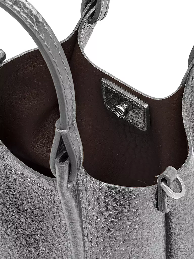 GIANNI CHIARINI | Ledertasche - Hobo Bag DUA Small | silber