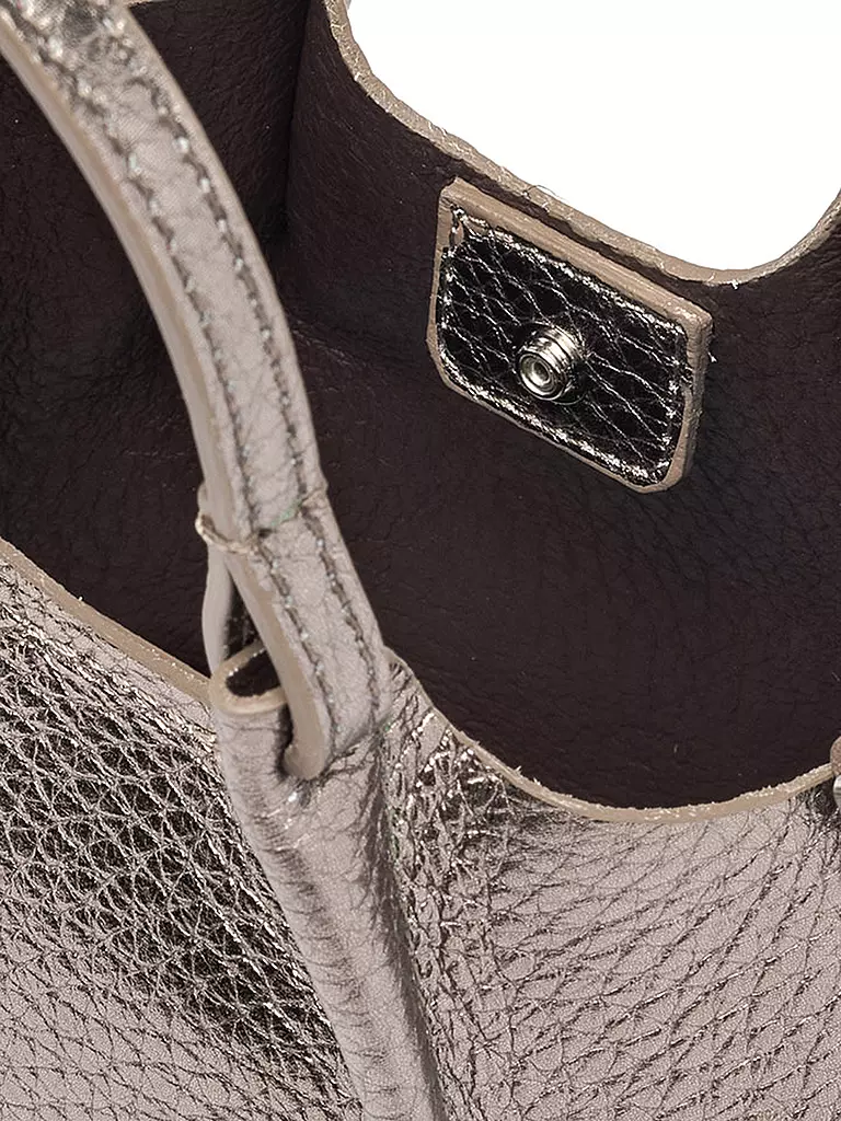 GIANNI CHIARINI | Ledertasche - Hobo Bag DUA Small | silber