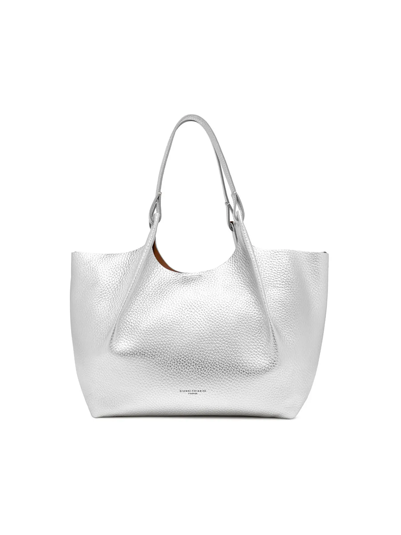 GIANNI CHIARINI | Ledertasche - Hobo Bag DUA | silber