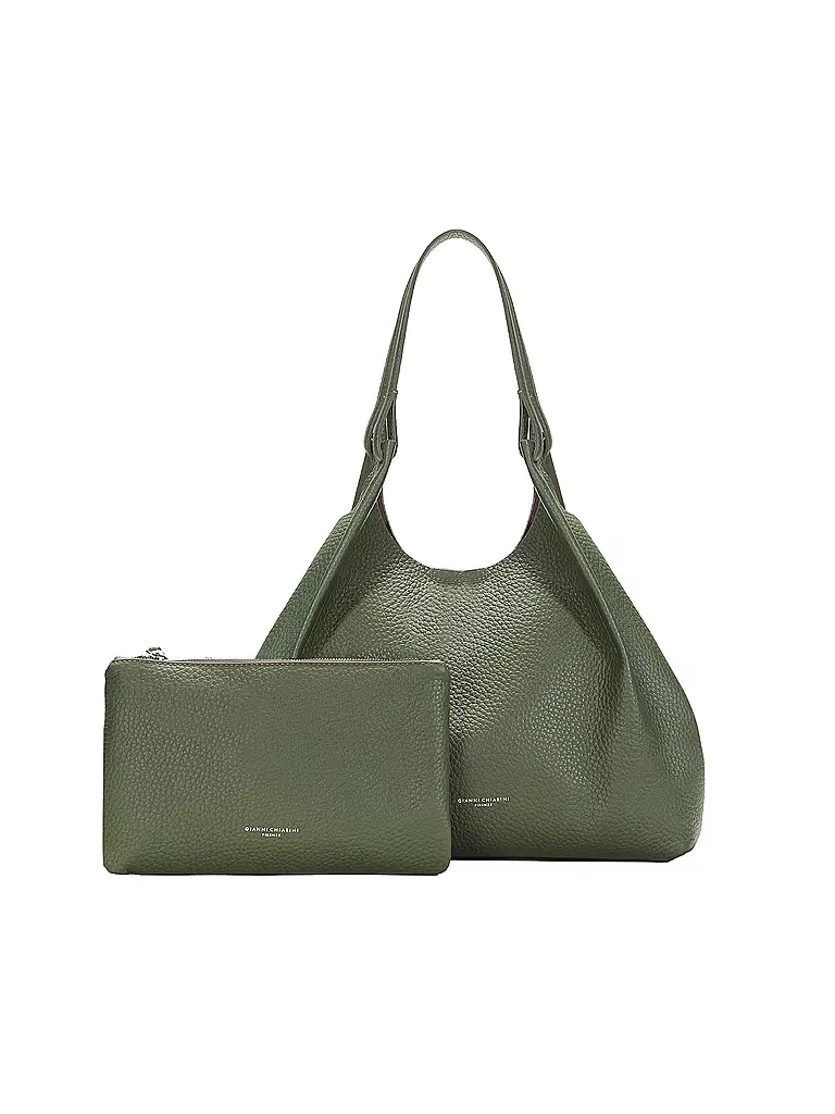 GIANNI CHIARINI | Ledertasche - Hobo Bag DUA | olive