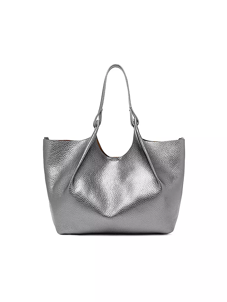 GIANNI CHIARINI | Ledertasche - Hobo Bag DUA | silber