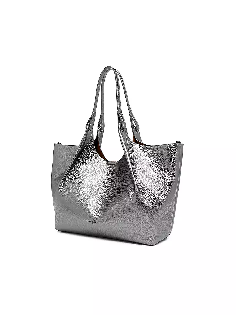 GIANNI CHIARINI | Ledertasche - Hobo Bag DUA | silber
