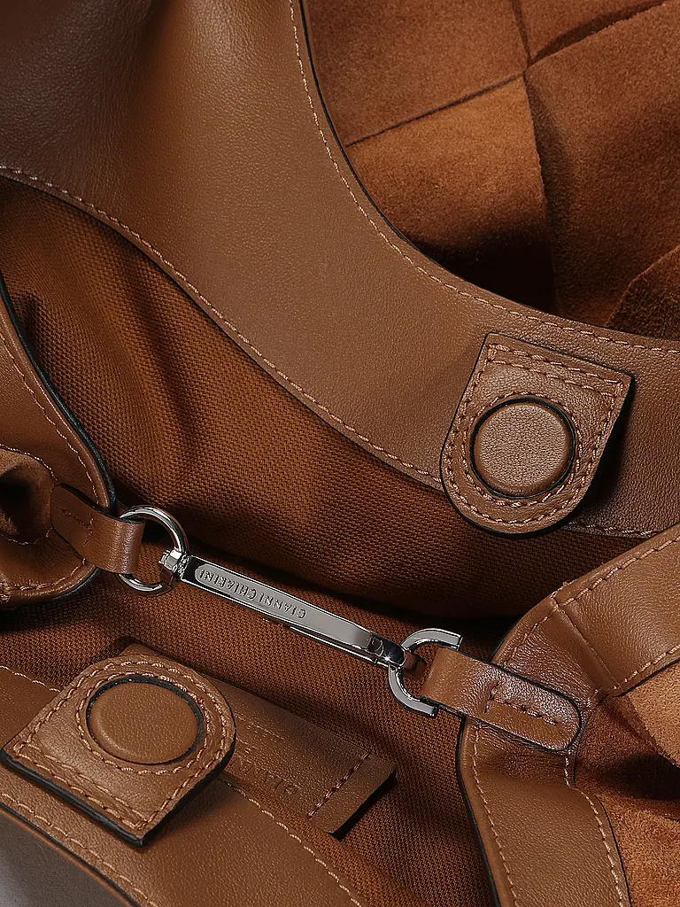 GIANNI CHIARINI | Ledertasche - Hobo Bag DUA | Camel