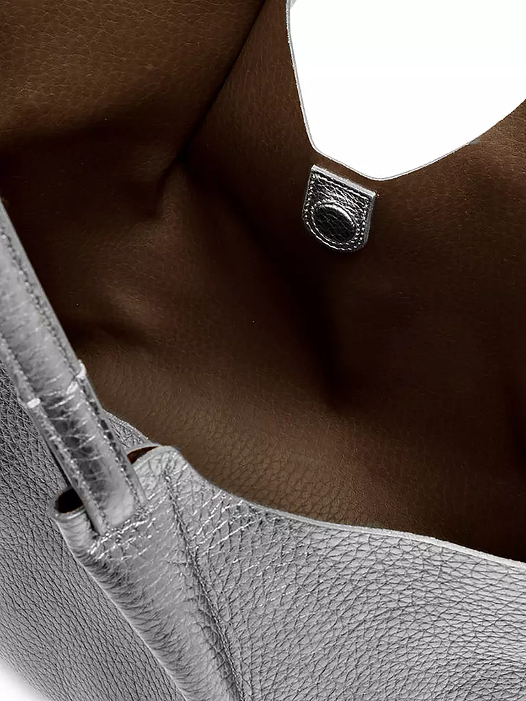 GIANNI CHIARINI | Ledertasche - Hobo Bag DUA | silber
