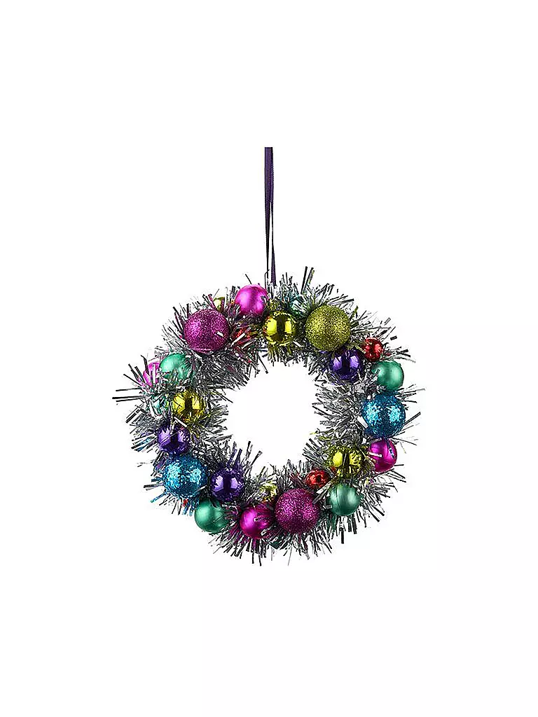 GIFT COMPANY | Weihnachtsdeko Kranz 14,5cm bunt | bunt