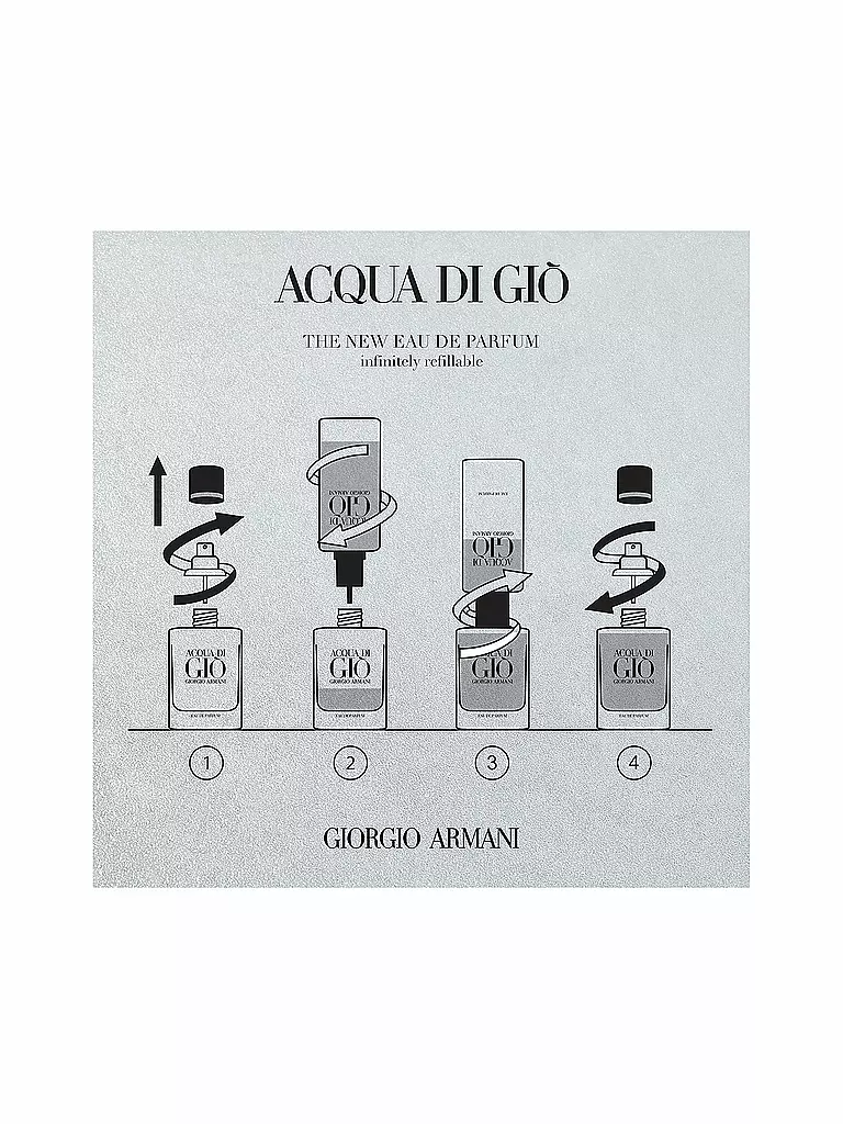 GIORGIO ARMANI | Acqua Di Gio Homme Eau de Parfum 125ml Nachfüllbar | keine Farbe