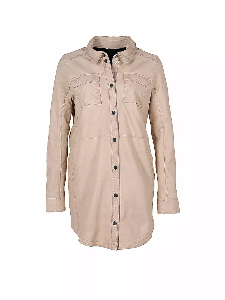 GIPSY BY MAURITIUS | Lederhemd Oversized Fit MIHA | beige