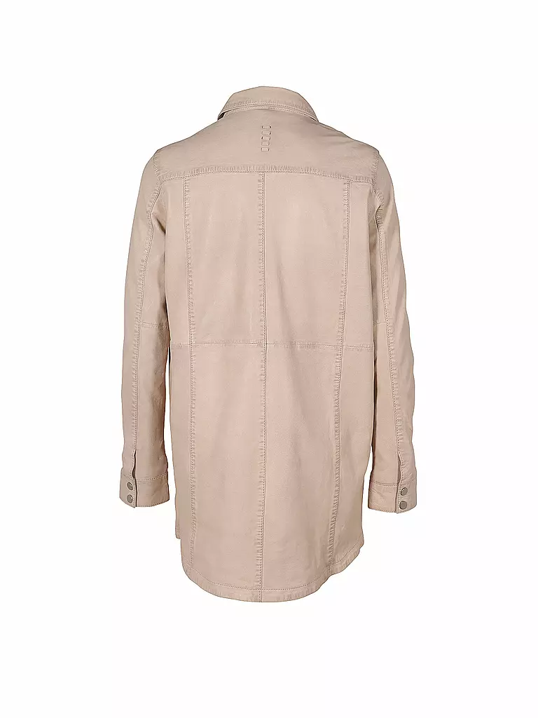 GIPSY BY MAURITIUS | Lederhemd Oversized Fit MIHA | beige