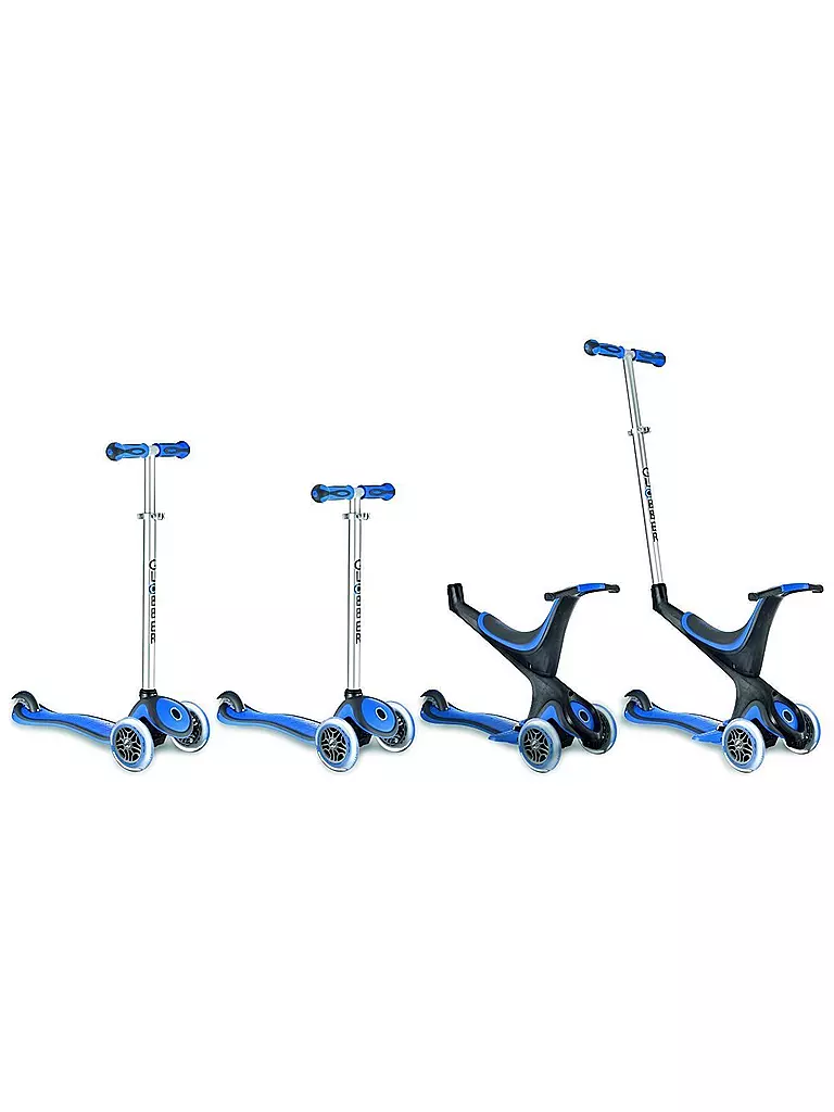 GLOBBER | Free Kids 5 in 1 Scooter Kickboard Laufrad mit Schiebestange | 